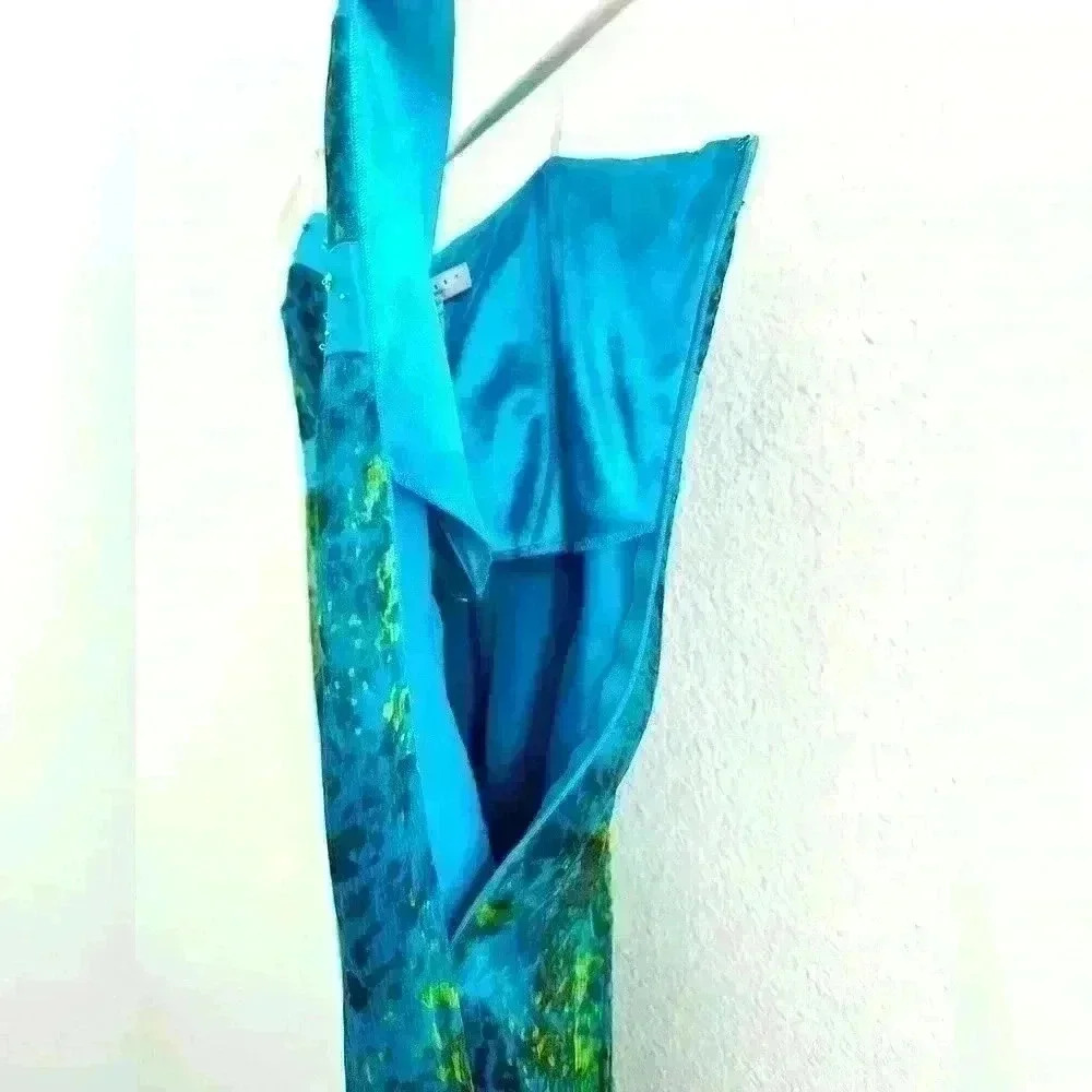 Laundry by Shelli Segal Silk Strapless Formal Maxi Dress Size 2 - Picture 5 of 10